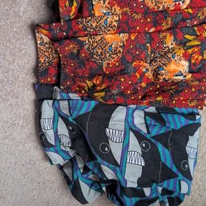 LuLaRoe Multicolor Animal and Abstract Print Leggings